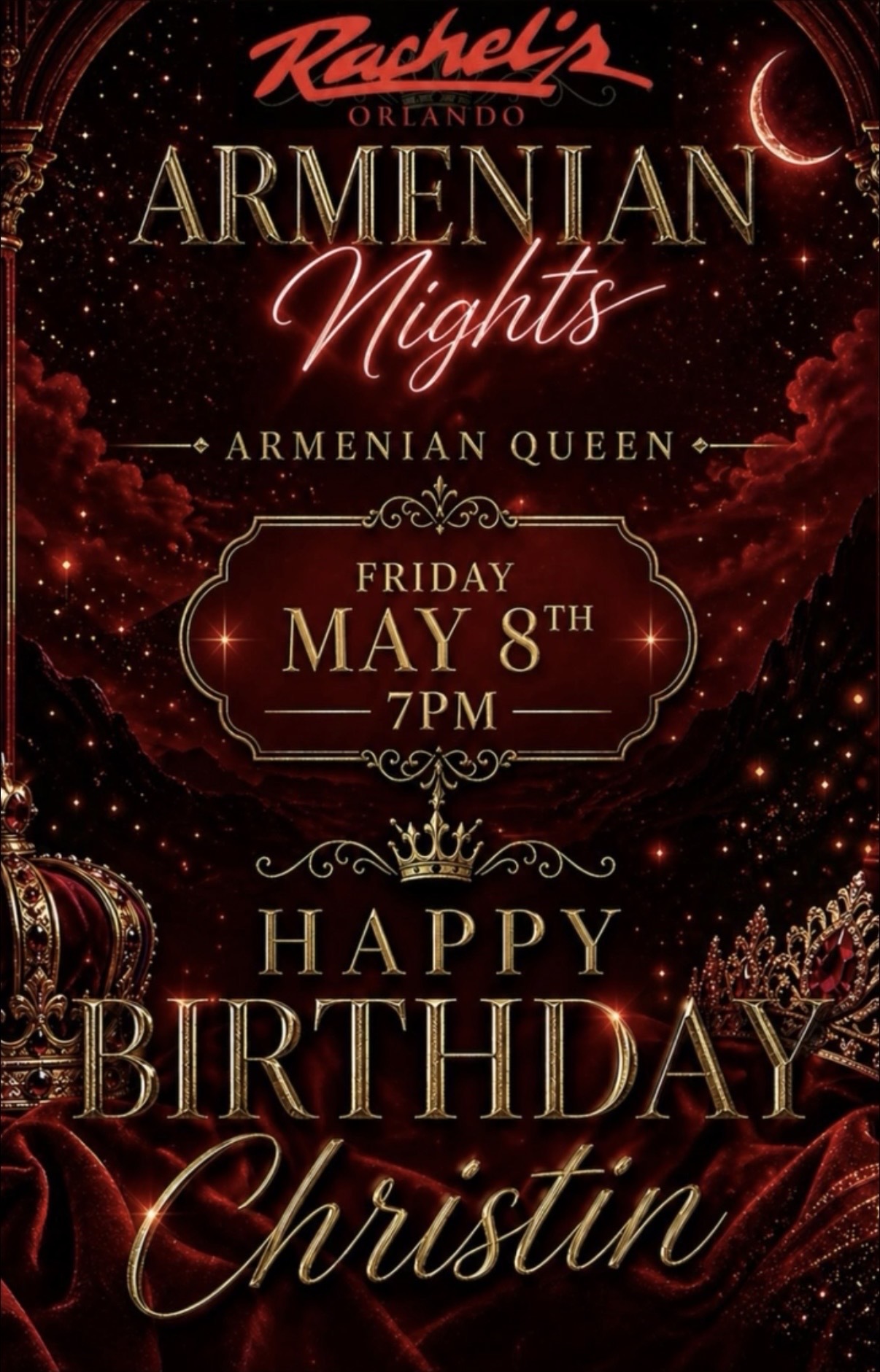 rachels orlando armenian nights christin birthday